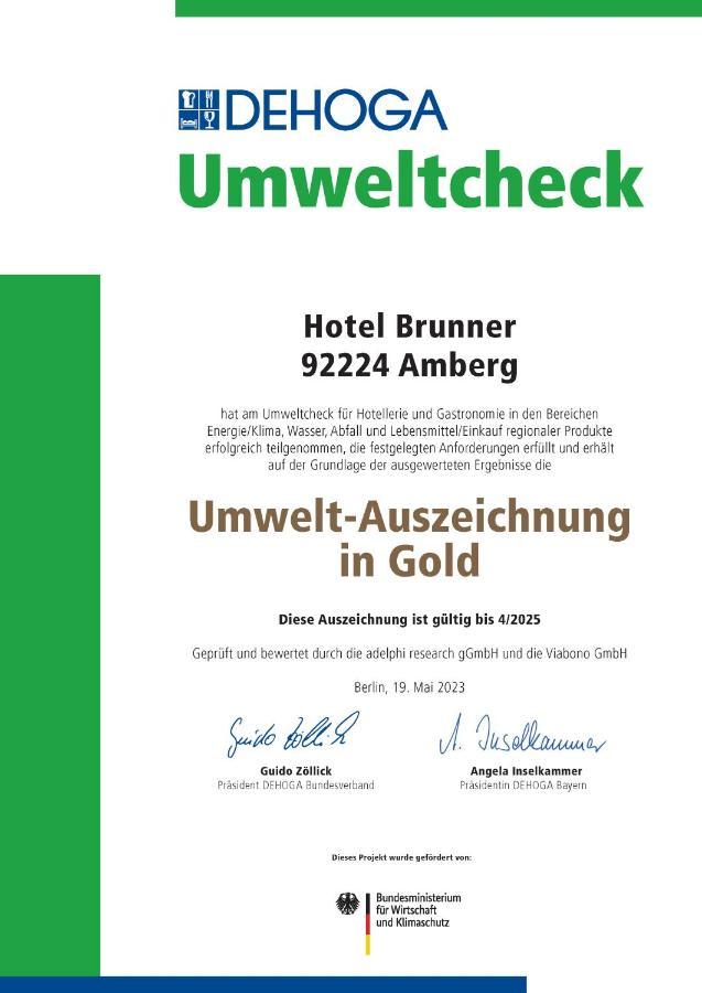 Hotel Brunner Amberg Buitenkant foto